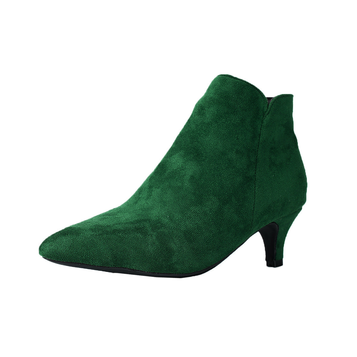 Botine din piele intoarsa cu toc stiletto
