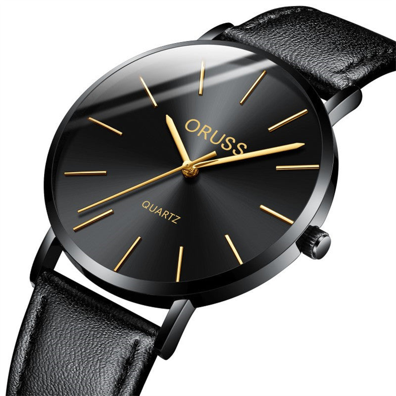 Men's watch with ultra-thin and lightweight strap