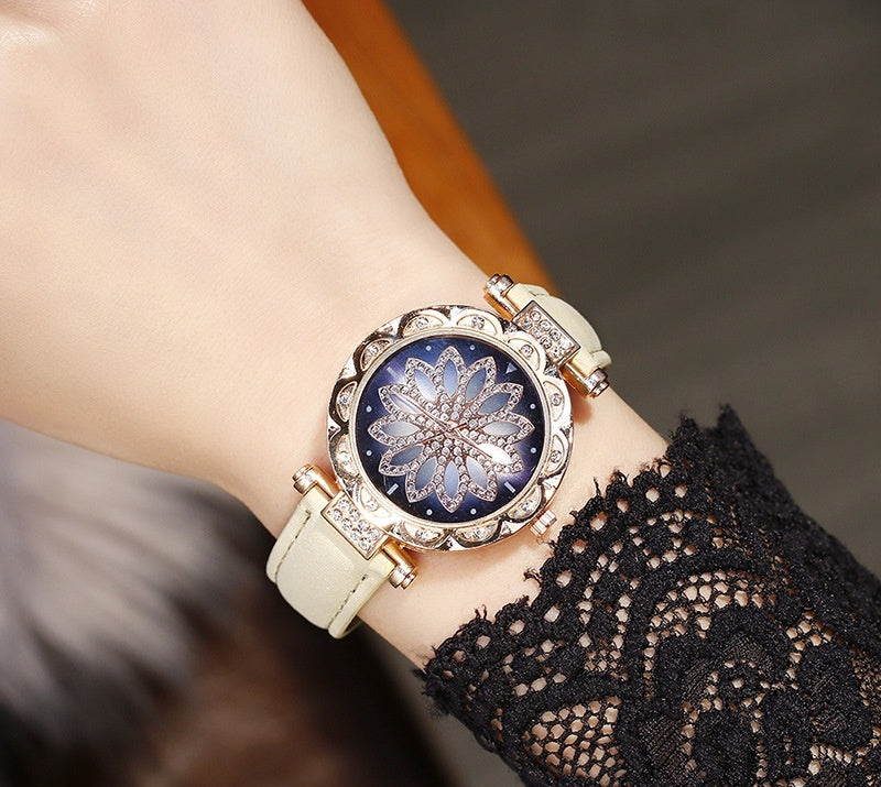 Ceas de dama cu efect de diamant