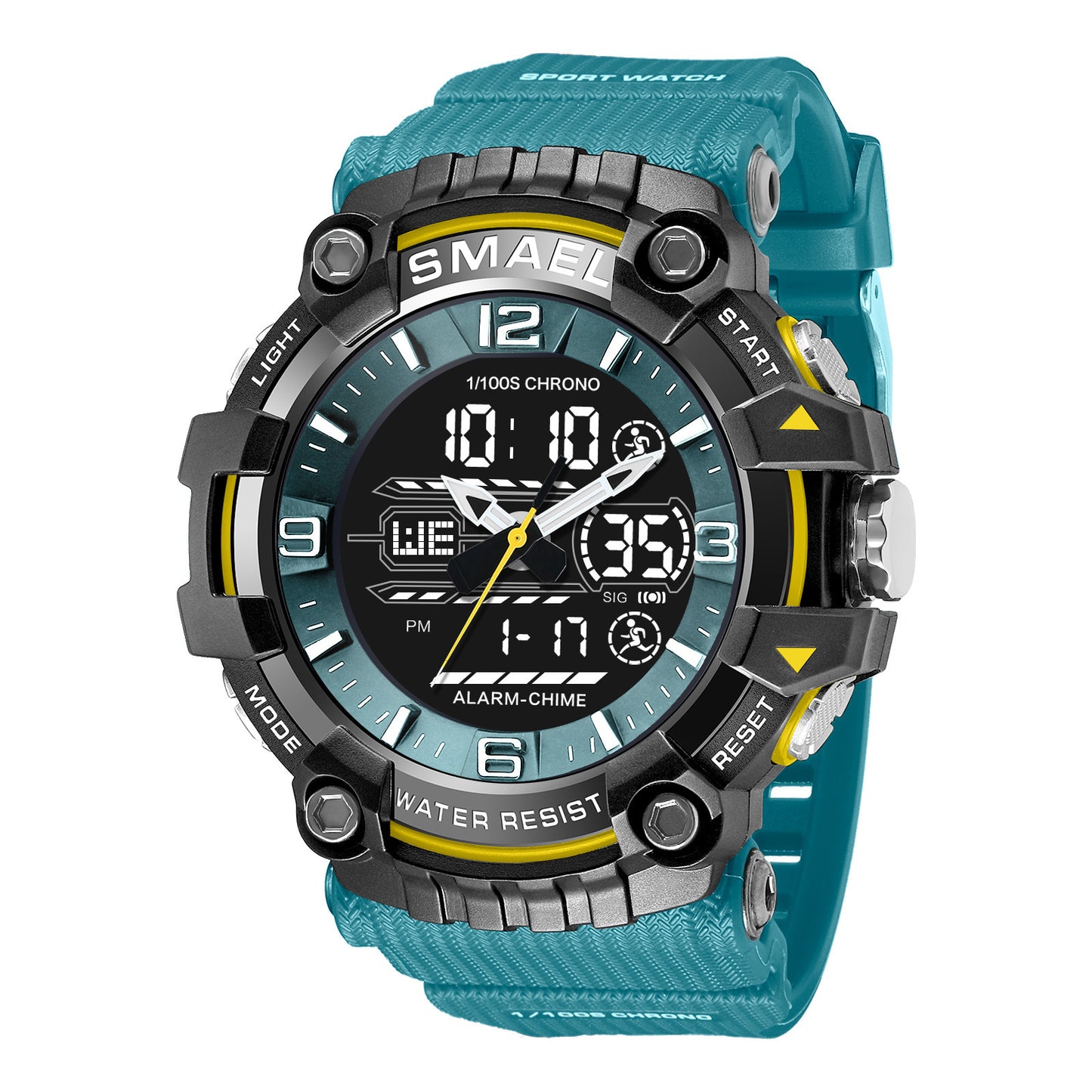 Ceas digital unisex rezistent la apa cu alarma
