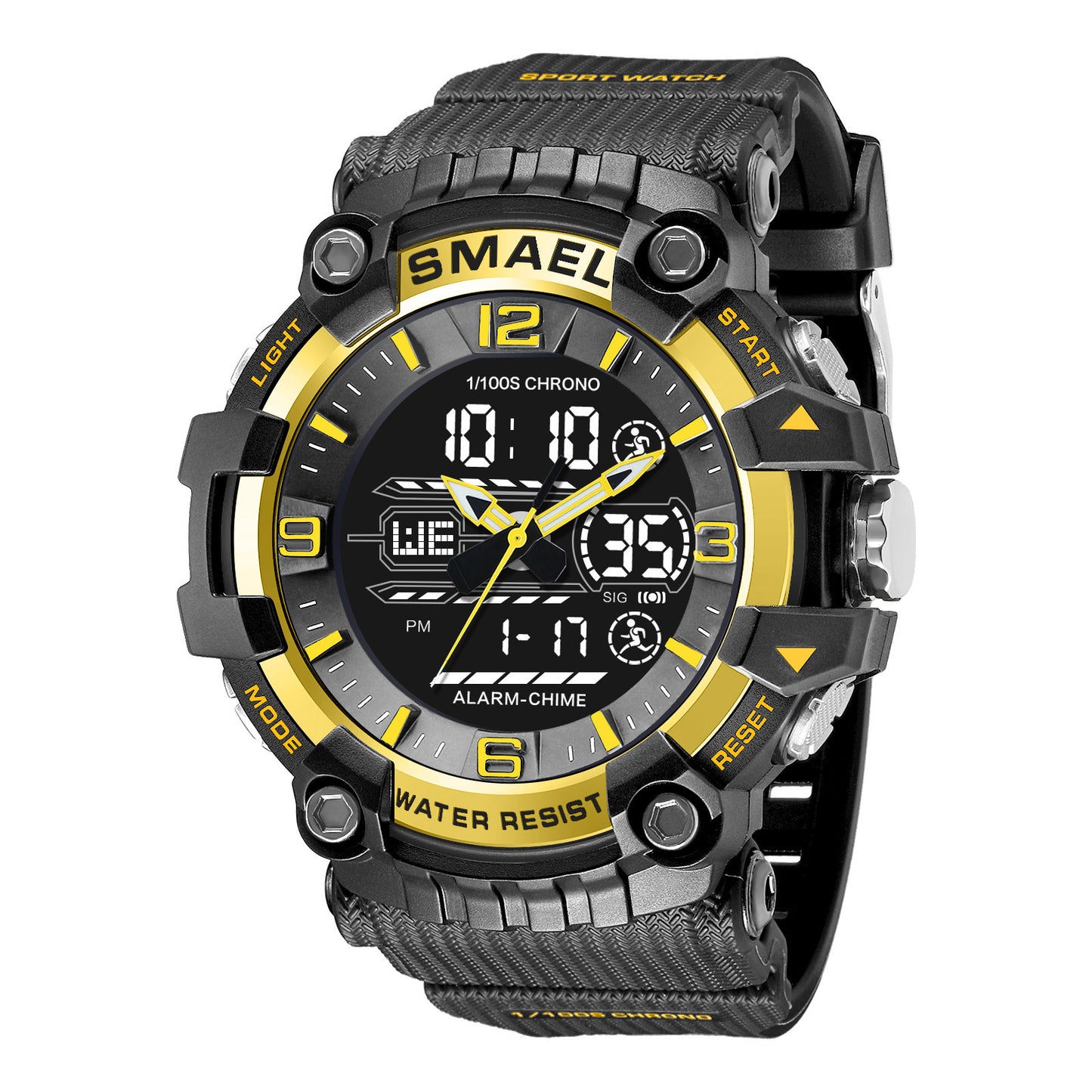 Ceas digital unisex rezistent la apa cu alarma