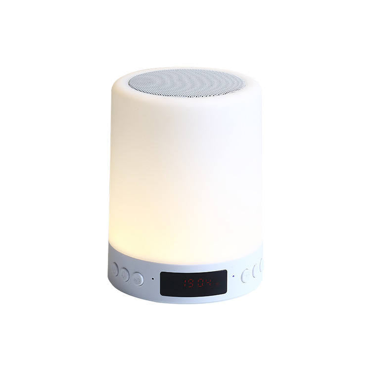 Mini lampă LED multicoloră cu difuzor muzical, ceas și ceas cu alarmă