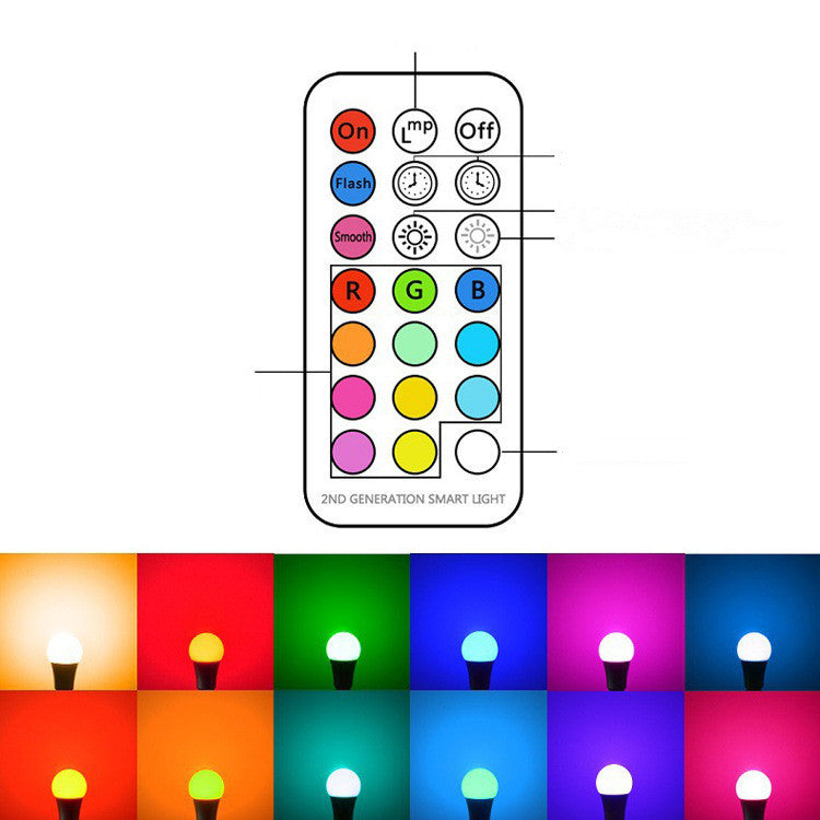 Lampa LED pliabila, multicolora, cu telecomanda