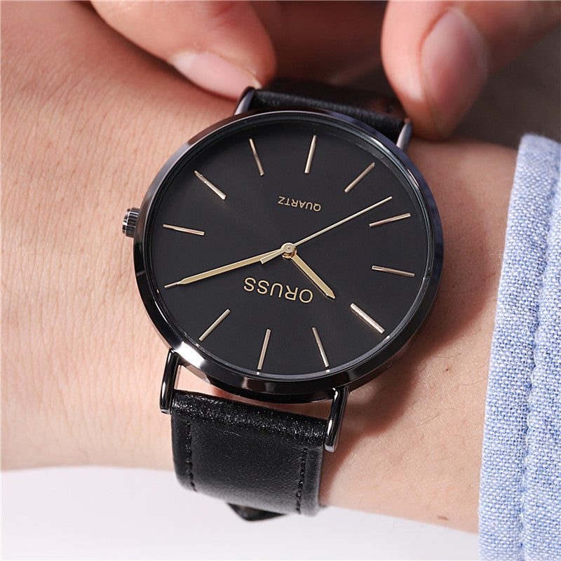 Men's watch with ultra-thin and lightweight strap