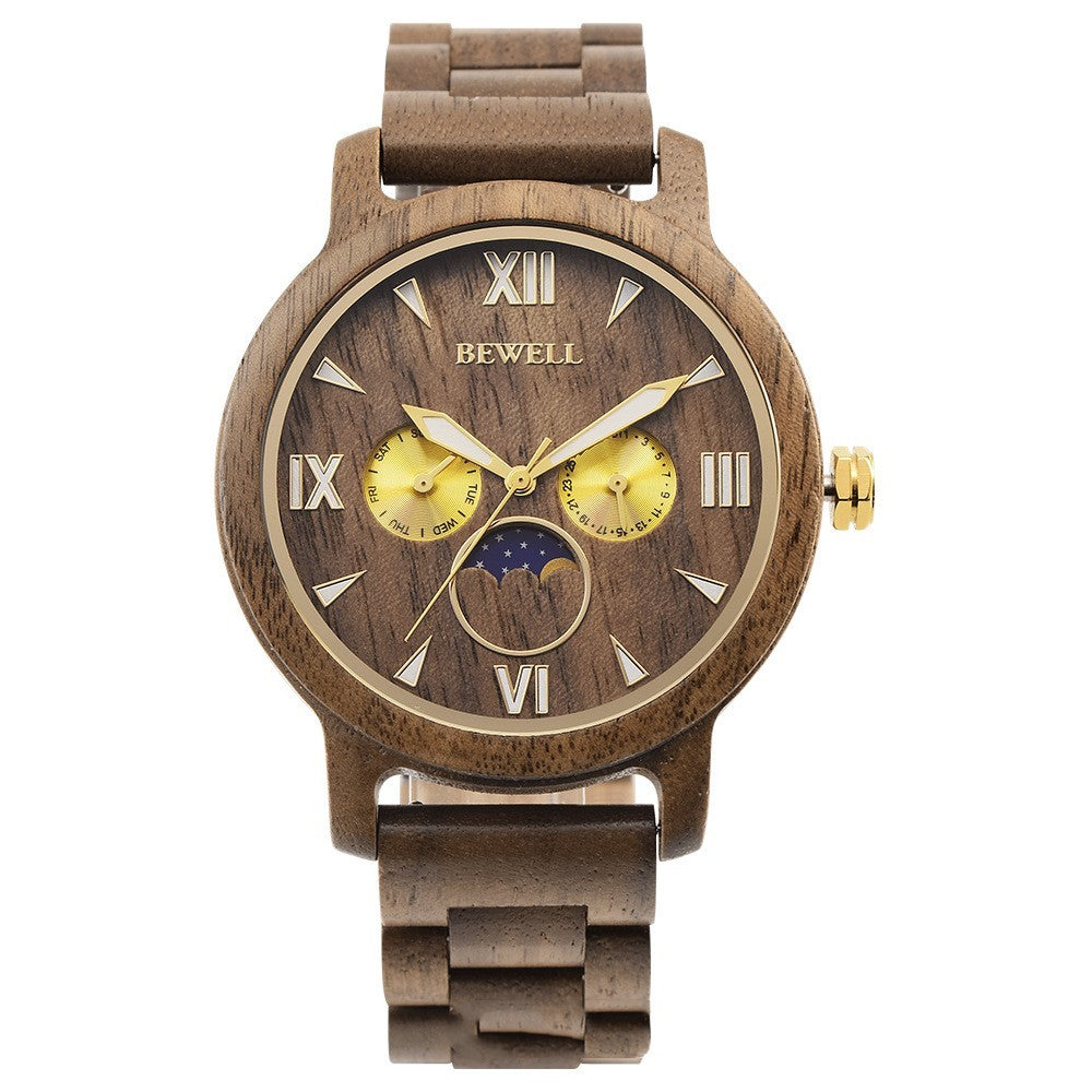 Ceas unisex din lemn cu quartz