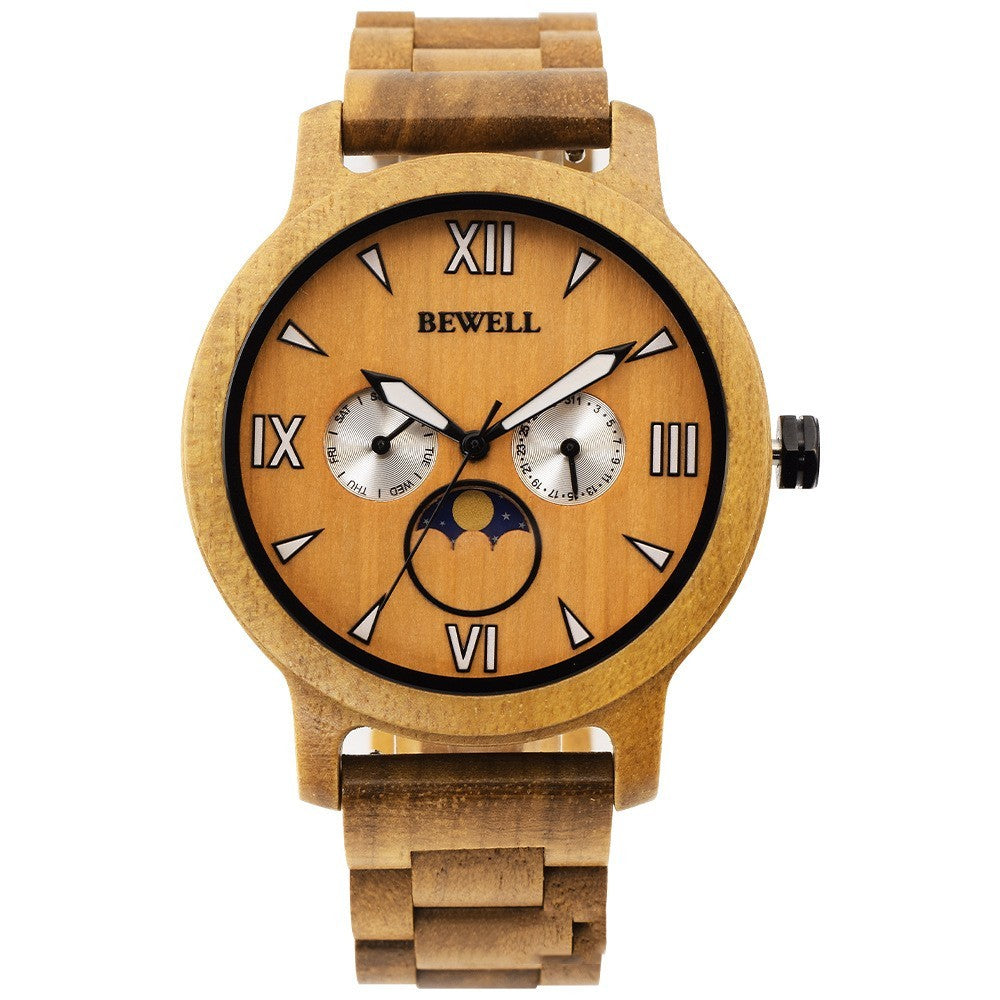 Ceas unisex din lemn cu quartz