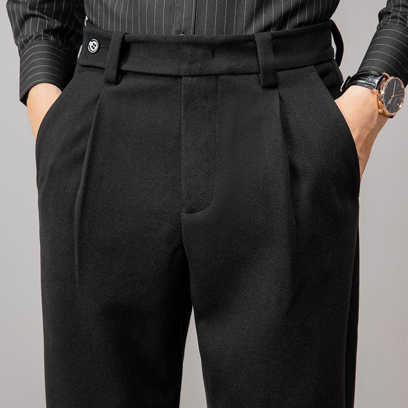 Pantaloni da uomo dritti larghi e spessi