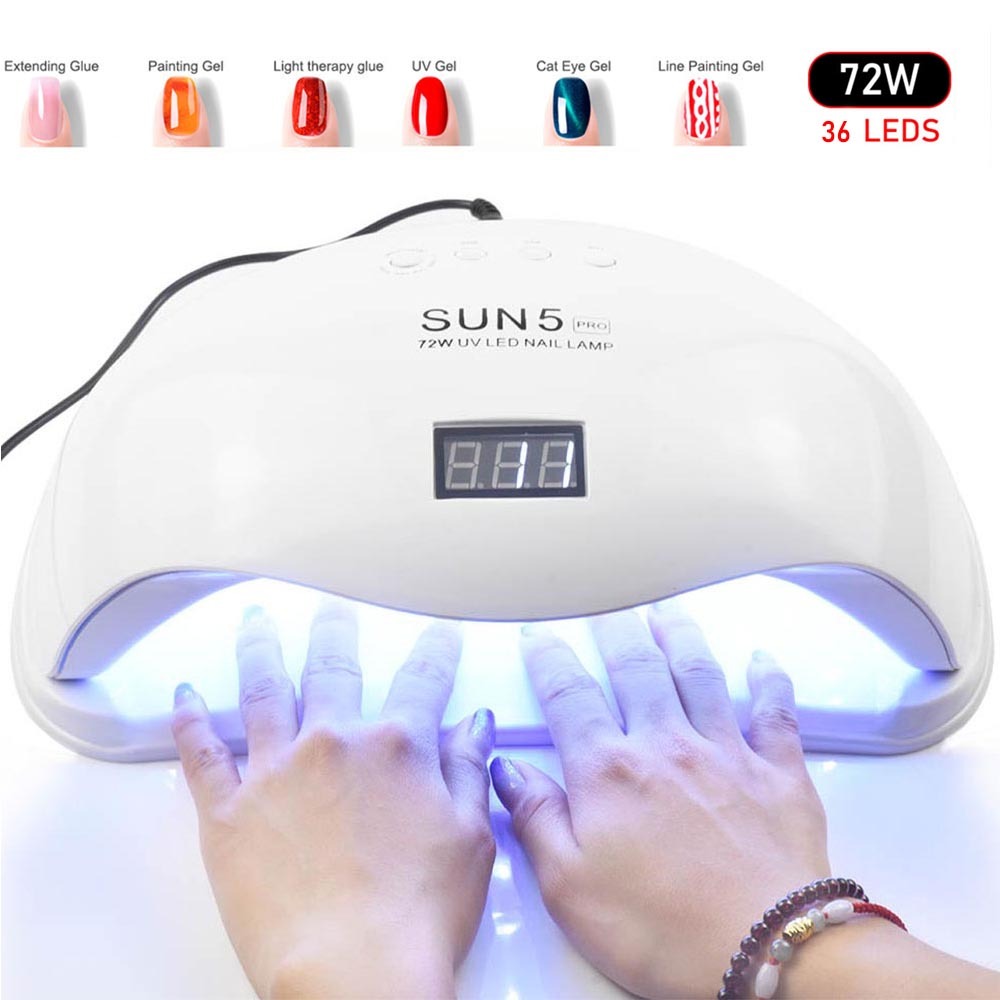 Apparato Nails asciugatura smalto 72W UVLED Dual Luce