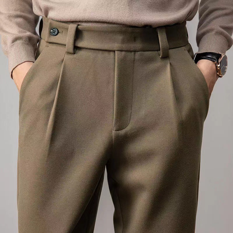 Pantaloni da uomo dritti larghi e spessi