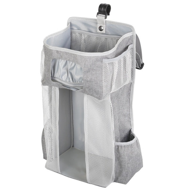 Storage bags that attach to the cradle