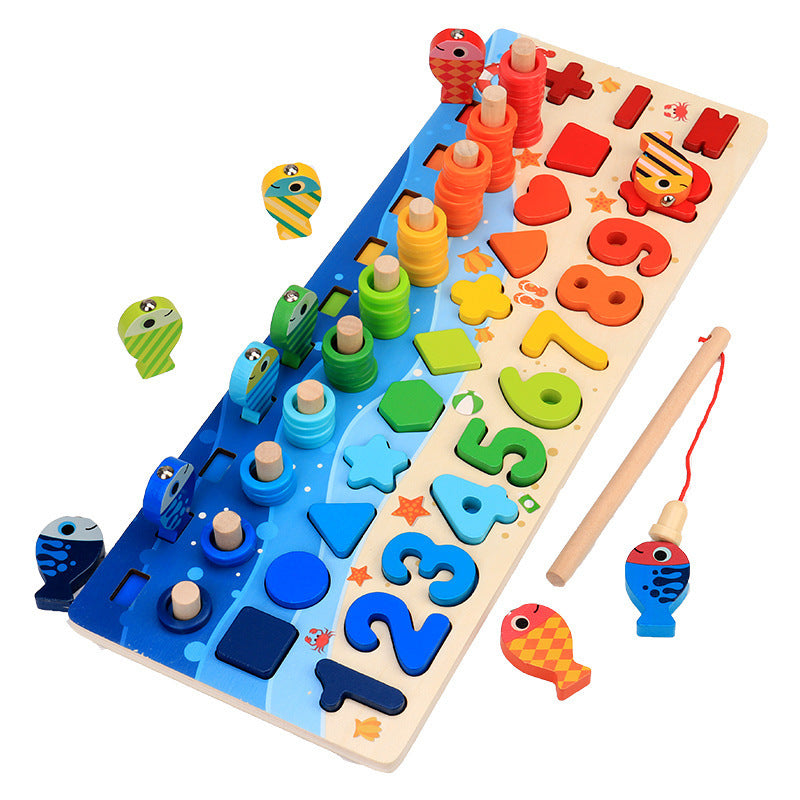 Giocattoli Educativi per bambini, Puzzle, Numeri, Forme in legno