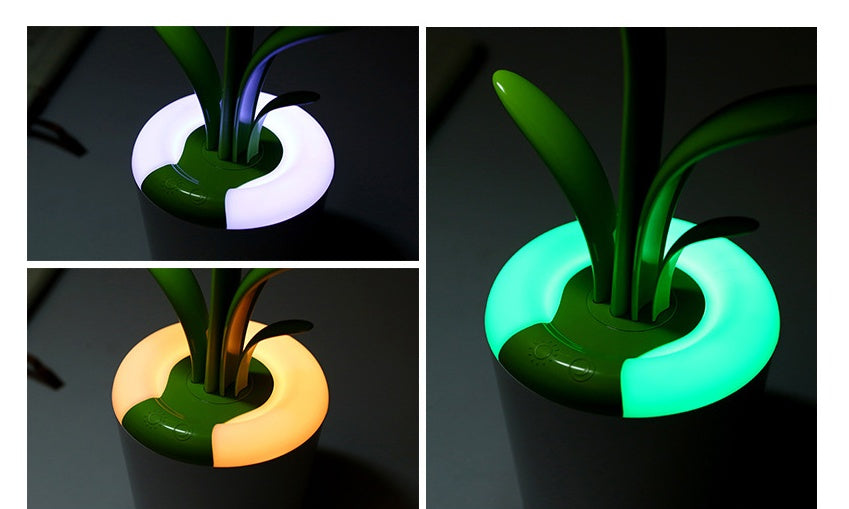 Plant-shaped LED lamp, USB