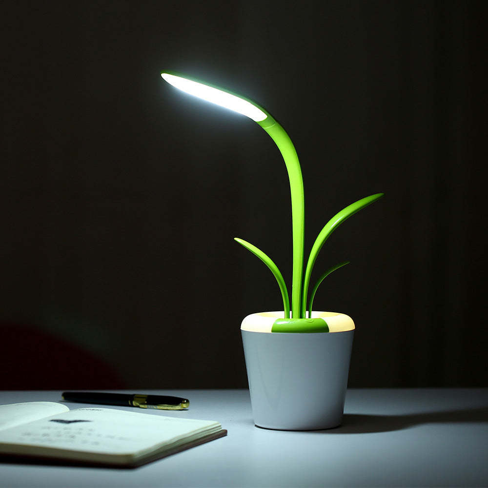 Plant-shaped LED lamp, USB