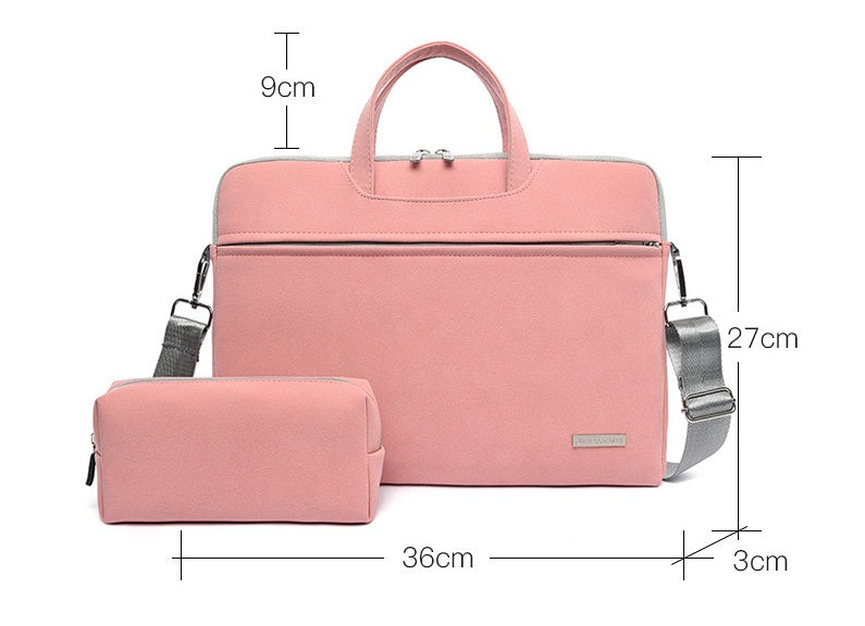 Borsa per laptop da donna in pelle