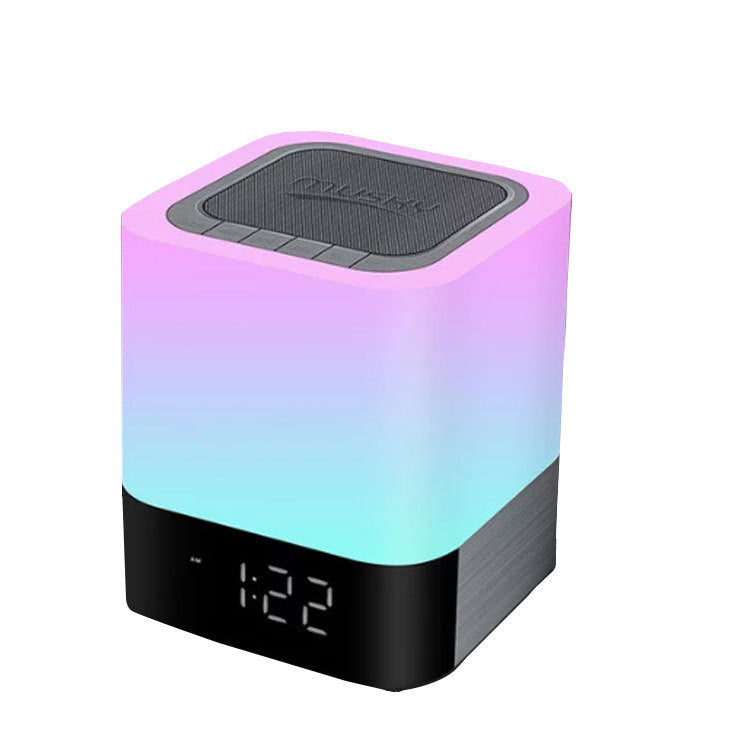 Altoparlante Bluetooth con luce LED multicolor, display con orario