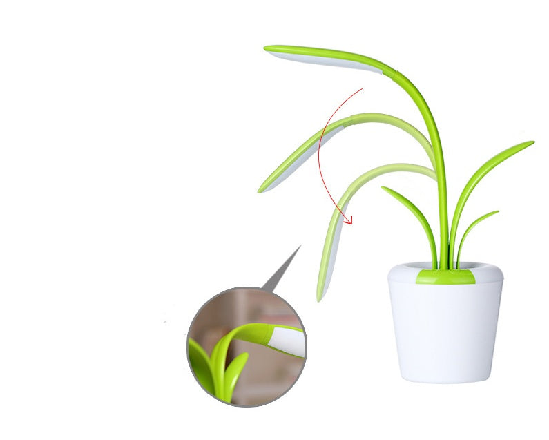 Plant-shaped LED lamp, USB