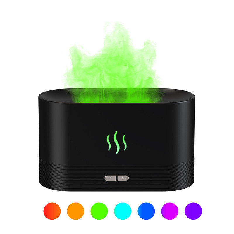 Umidificatore e Aroma Diffusore con Simulazione di Fiamma LED Multicolor