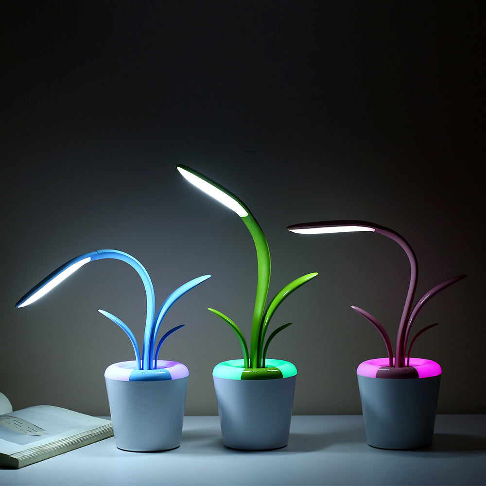 Plant-shaped LED lamp, USB