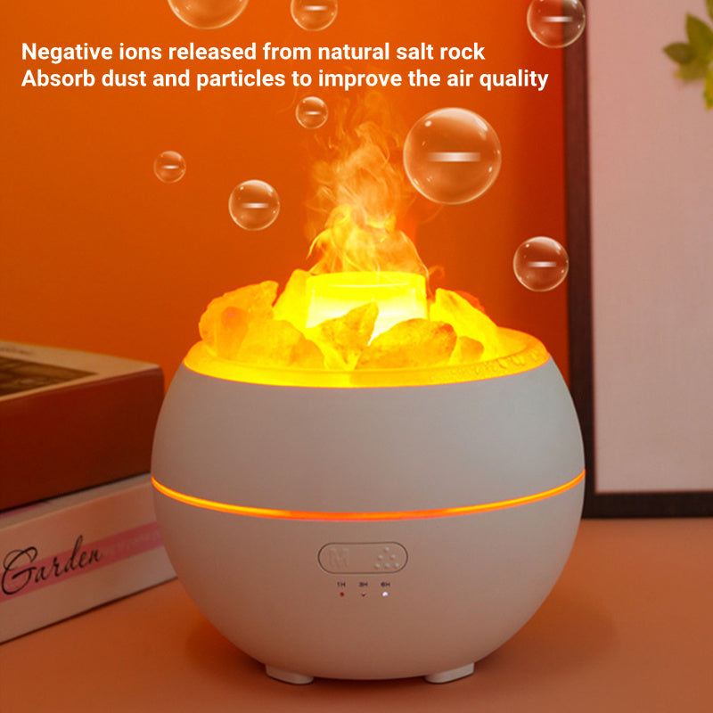 Humidifier/Aroma air with salt stone flame simulation, LED light