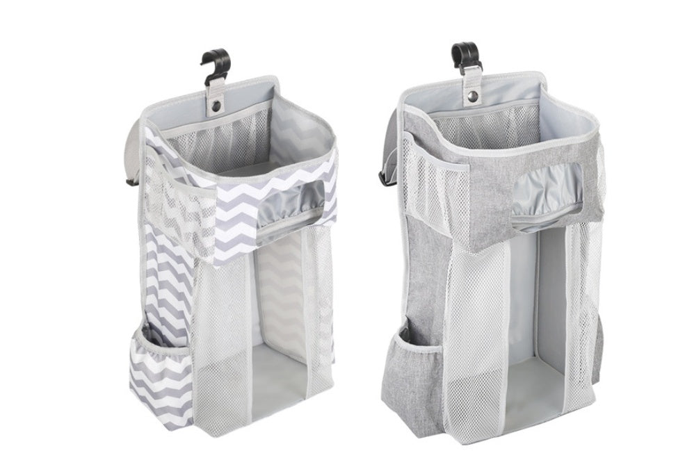 Storage bags that attach to the cradle