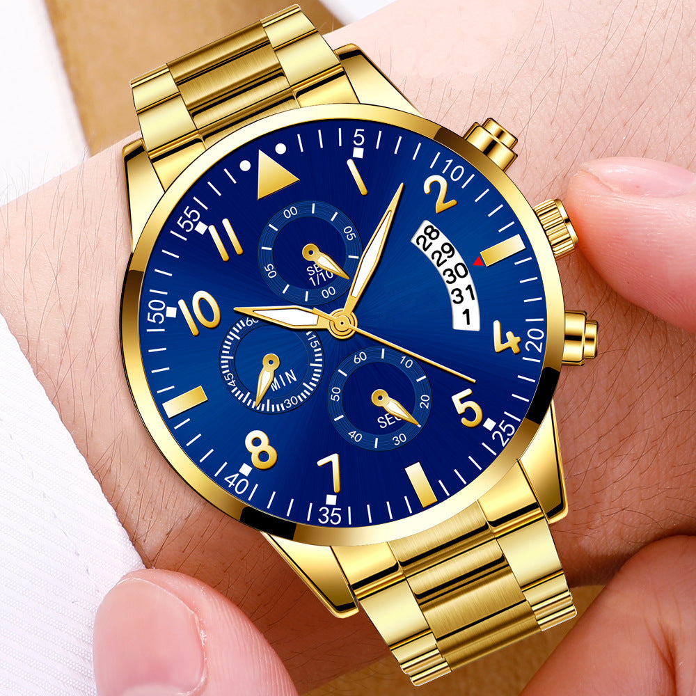 Stainless Steel Watch with Luminous Pointer