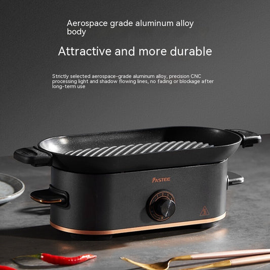 Mini piastra per barbecue elettrica teglia da forno grill domestico senza fumo