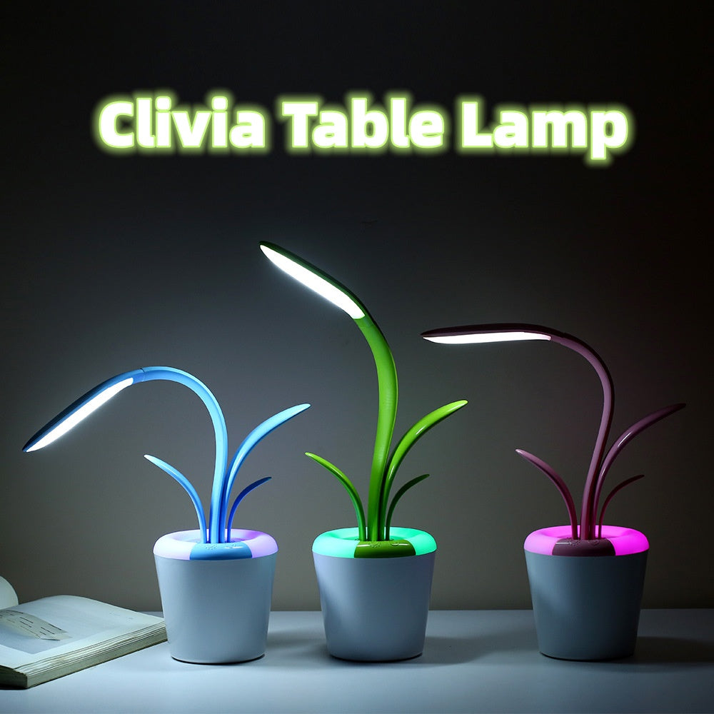 Plant-shaped LED lamp, USB