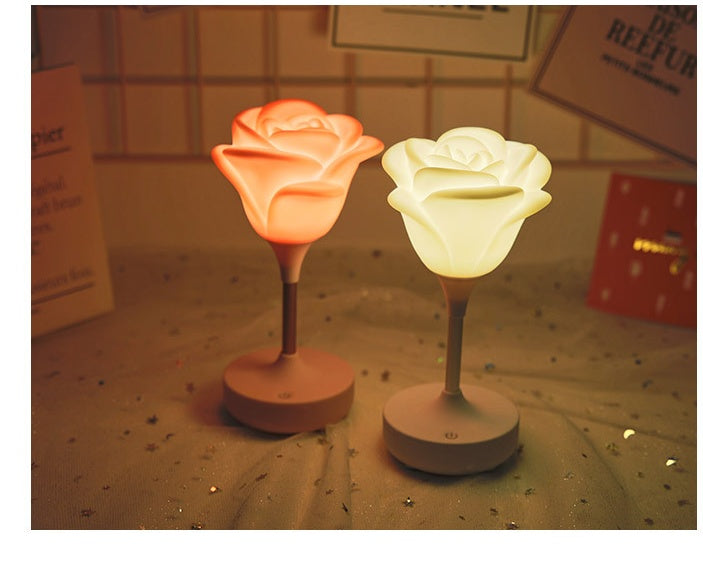 Lampada LED Usb a forma di rosa