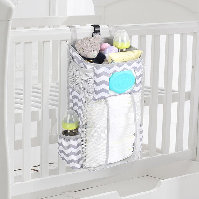 Storage bags that attach to the cradle