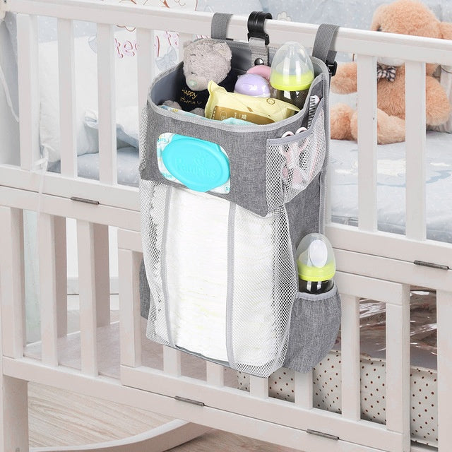 Storage bags that attach to the cradle