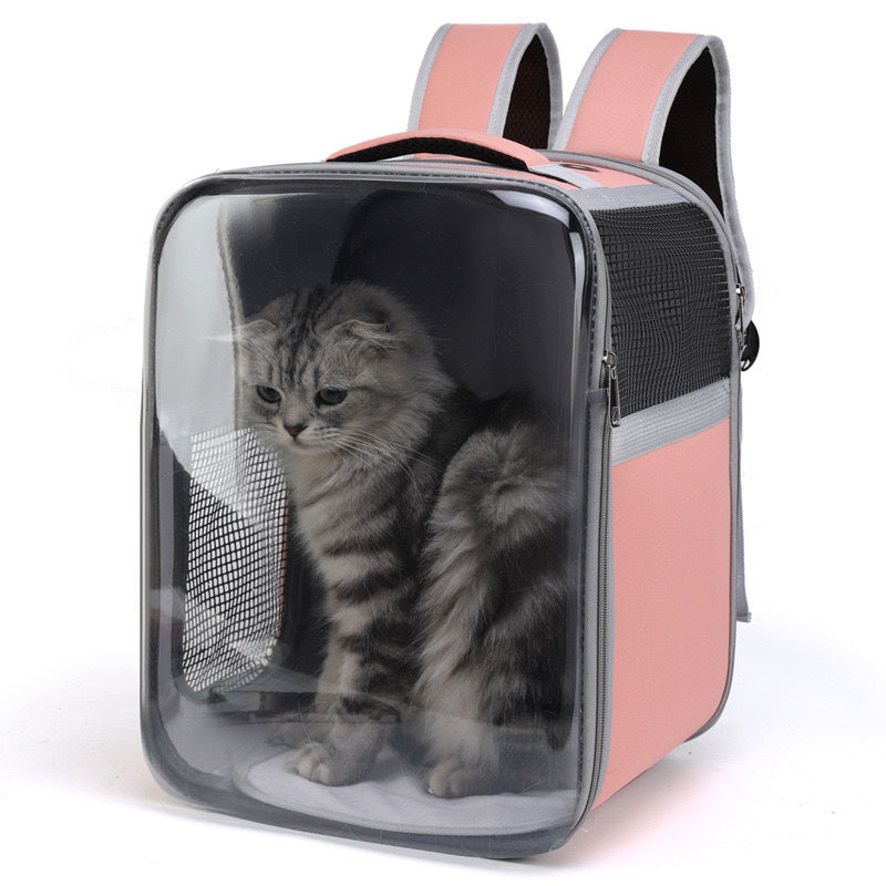 Zaino trasparente portatile per animali domestici di piccole dimensioni