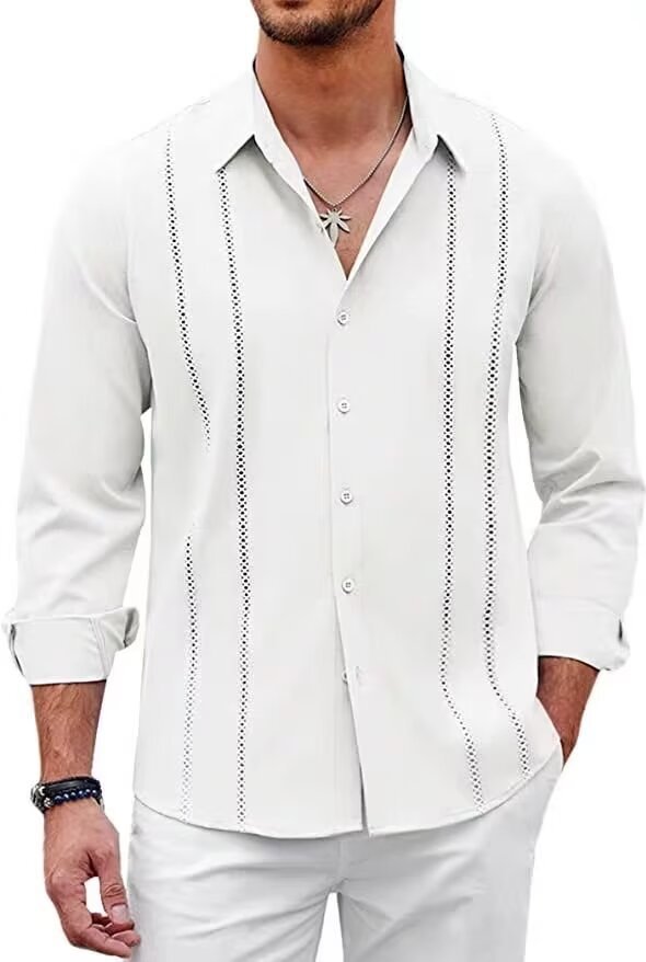 Camicia da uomo slim fit non stirabile di alta qualità