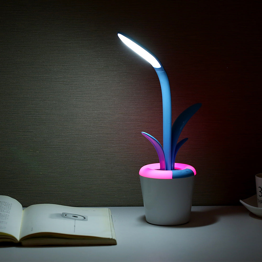 Plant-shaped LED lamp, USB