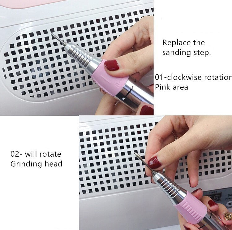 Apparato multifunzione per Nails, LED display LCD (asciugatura smalto, pulizia unghie, aspirazione, ecc.)