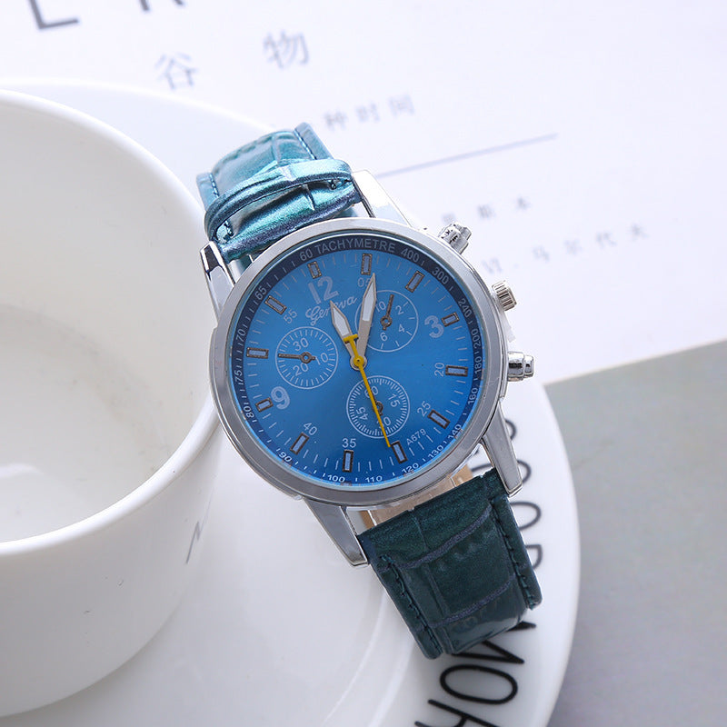 Three-eyes classic casual quartz watch