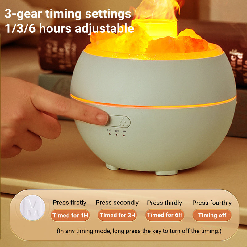 Humidifier/Aroma air with salt stone flame simulation, LED light